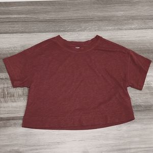 Maroon cropped shirt